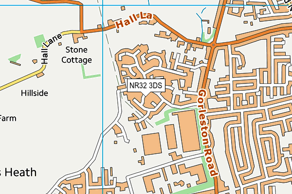 NR32 3DS map - OS VectorMap District (Ordnance Survey)