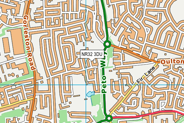 NR32 3DU map - OS VectorMap District (Ordnance Survey)