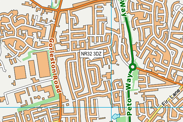 NR32 3DZ map - OS VectorMap District (Ordnance Survey)