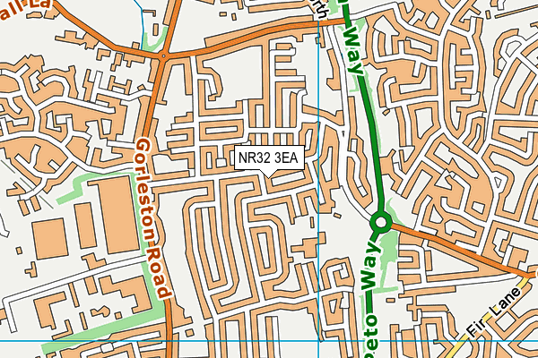 NR32 3EA map - OS VectorMap District (Ordnance Survey)