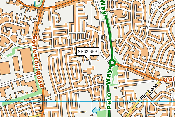 Woods Loke Primary School map (NR32 3EB) - OS VectorMap District (Ordnance Survey)