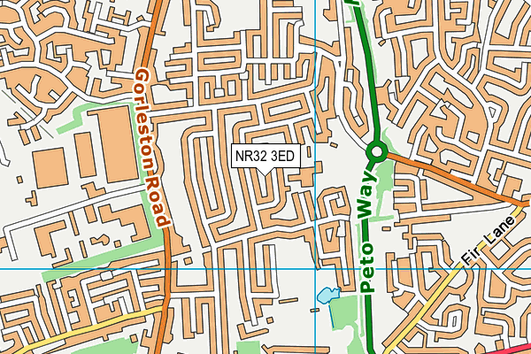 NR32 3ED map - OS VectorMap District (Ordnance Survey)