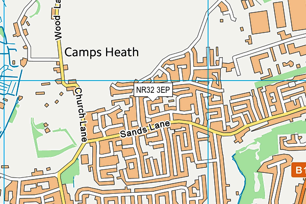NR32 3EP map - OS VectorMap District (Ordnance Survey)