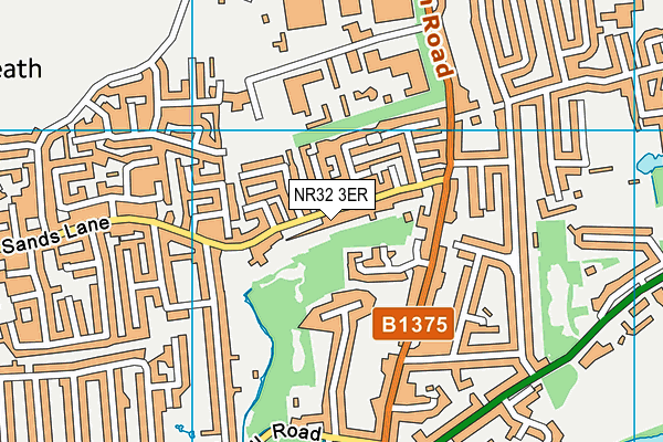 NR32 3ER map - OS VectorMap District (Ordnance Survey)