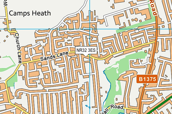 NR32 3ES map - OS VectorMap District (Ordnance Survey)