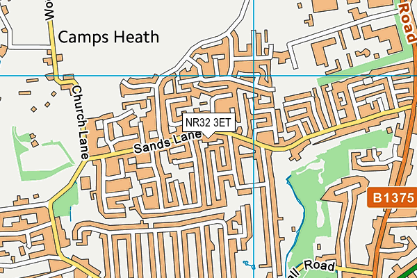 NR32 3ET map - OS VectorMap District (Ordnance Survey)