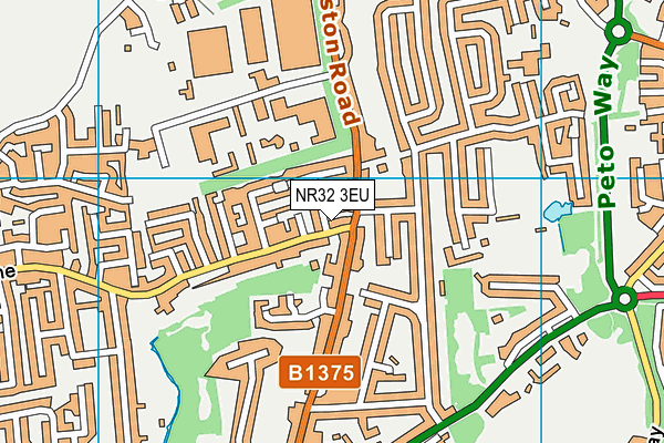 NR32 3EU map - OS VectorMap District (Ordnance Survey)