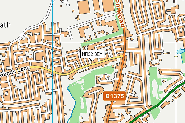 NR32 3EY map - OS VectorMap District (Ordnance Survey)