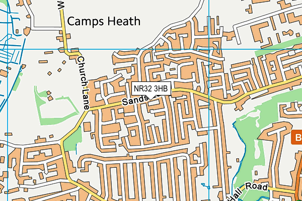 NR32 3HB map - OS VectorMap District (Ordnance Survey)