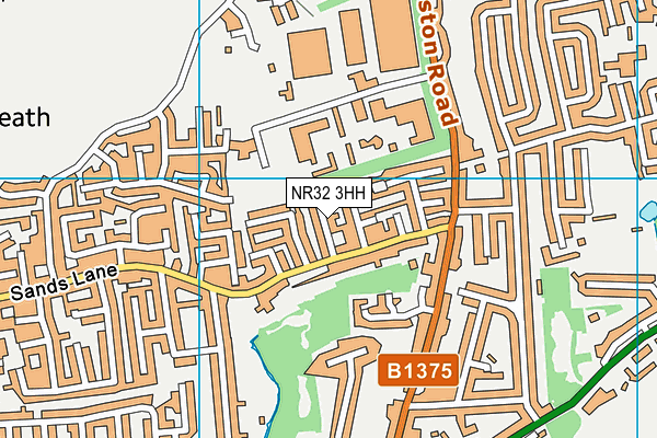 NR32 3HH map - OS VectorMap District (Ordnance Survey)