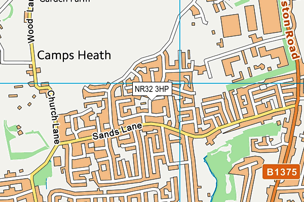 NR32 3HP map - OS VectorMap District (Ordnance Survey)