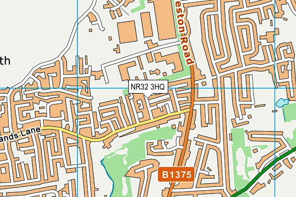 NR32 3HQ map - OS VectorMap District (Ordnance Survey)