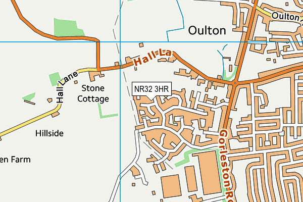 NR32 3HR map - OS VectorMap District (Ordnance Survey)