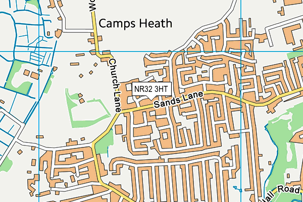 NR32 3HT map - OS VectorMap District (Ordnance Survey)