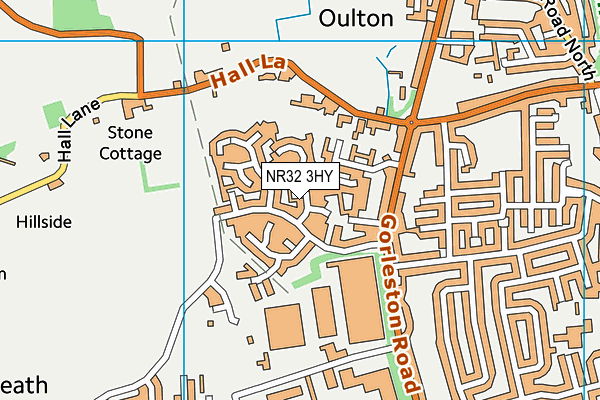 NR32 3HY map - OS VectorMap District (Ordnance Survey)