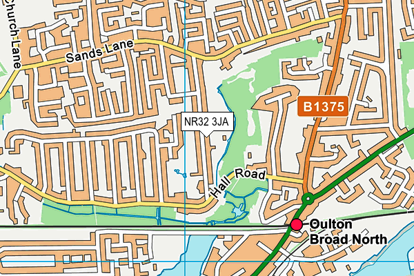 NR32 3JA map - OS VectorMap District (Ordnance Survey)