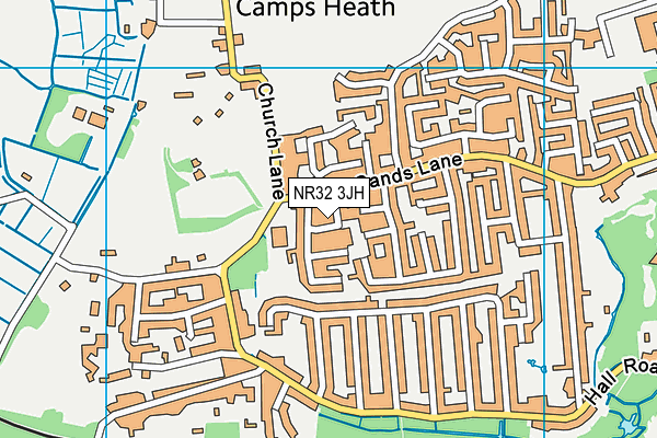 NR32 3JH map - OS VectorMap District (Ordnance Survey)