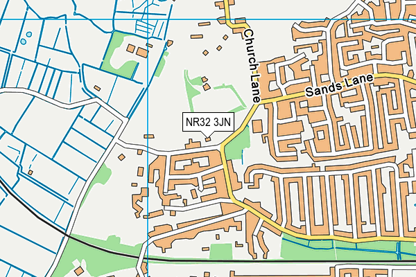 NR32 3JN map - OS VectorMap District (Ordnance Survey)