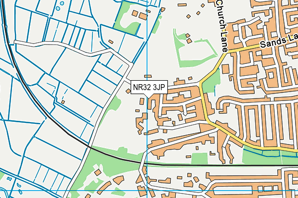 NR32 3JP map - OS VectorMap District (Ordnance Survey)