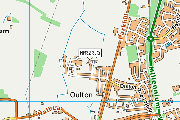 NR32 3JQ map - OS VectorMap District (Ordnance Survey)