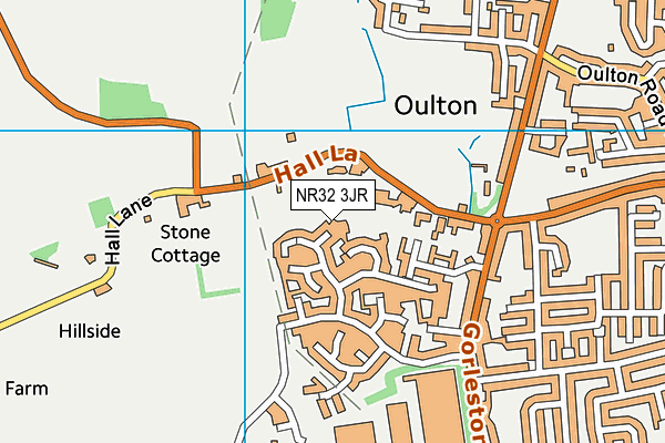 NR32 3JR map - OS VectorMap District (Ordnance Survey)