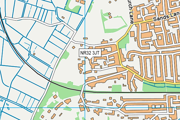 NR32 3JT map - OS VectorMap District (Ordnance Survey)