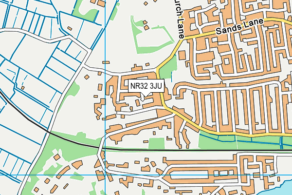 NR32 3JU map - OS VectorMap District (Ordnance Survey)