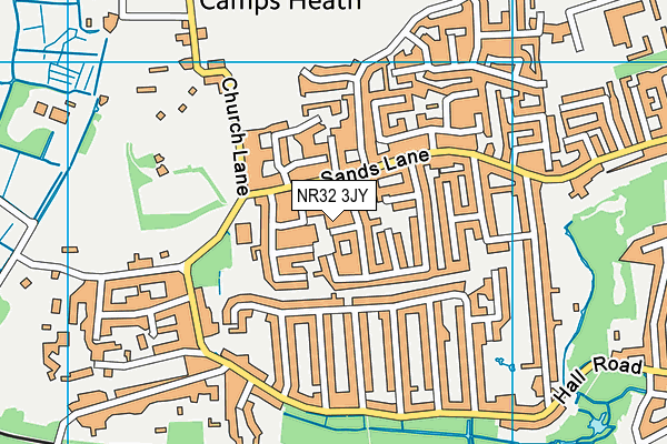 NR32 3JY map - OS VectorMap District (Ordnance Survey)