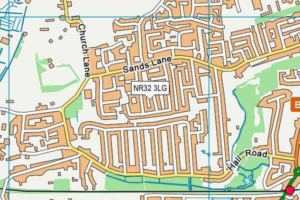 NR32 3LG map - OS VectorMap District (Ordnance Survey)