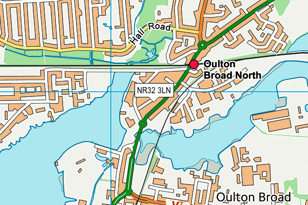NR32 3LN map - OS VectorMap District (Ordnance Survey)