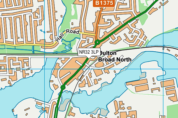 NR32 3LP map - OS VectorMap District (Ordnance Survey)