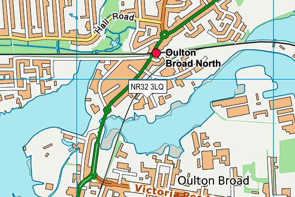 NR32 3LQ map - OS VectorMap District (Ordnance Survey)