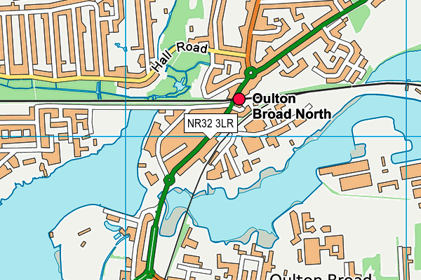NR32 3LR map - OS VectorMap District (Ordnance Survey)