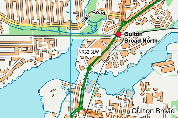 NR32 3LW map - OS VectorMap District (Ordnance Survey)