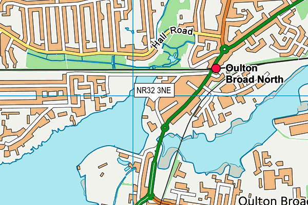 NR32 3NE map - OS VectorMap District (Ordnance Survey)