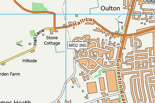 NR32 3NG map - OS VectorMap District (Ordnance Survey)