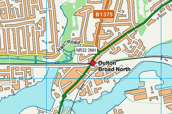 NR32 3NH map - OS VectorMap District (Ordnance Survey)