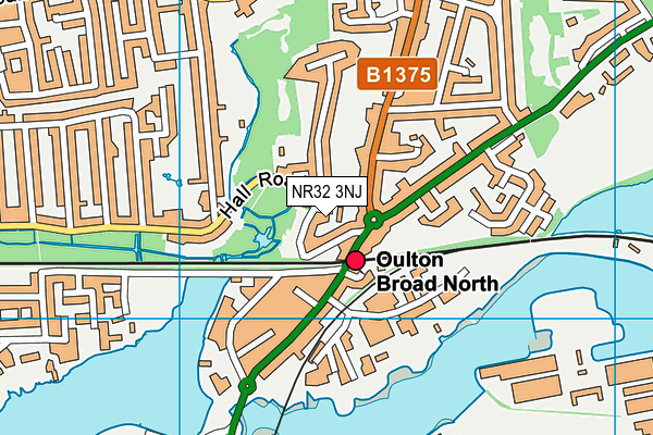 NR32 3NJ map - OS VectorMap District (Ordnance Survey)