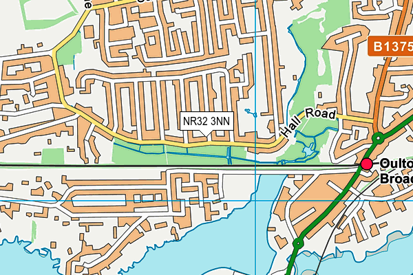 NR32 3NN map - OS VectorMap District (Ordnance Survey)