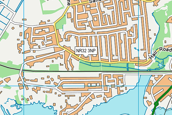 NR32 3NP map - OS VectorMap District (Ordnance Survey)