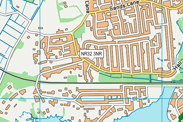 NR32 3NR map - OS VectorMap District (Ordnance Survey)