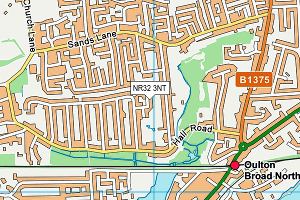 NR32 3NT map - OS VectorMap District (Ordnance Survey)