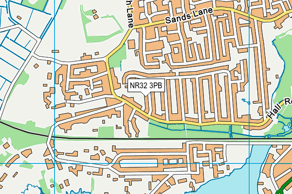 NR32 3PB map - OS VectorMap District (Ordnance Survey)