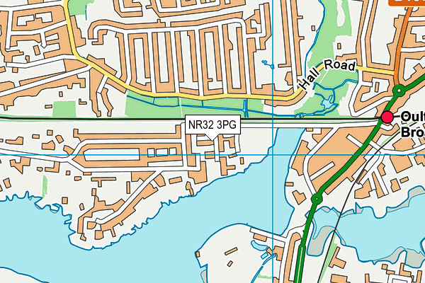 NR32 3PG map - OS VectorMap District (Ordnance Survey)