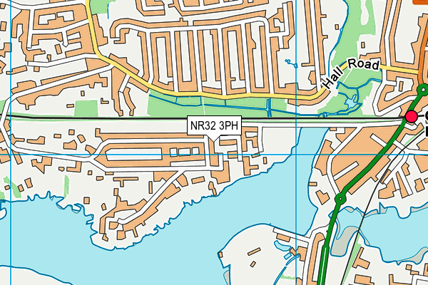 NR32 3PH map - OS VectorMap District (Ordnance Survey)