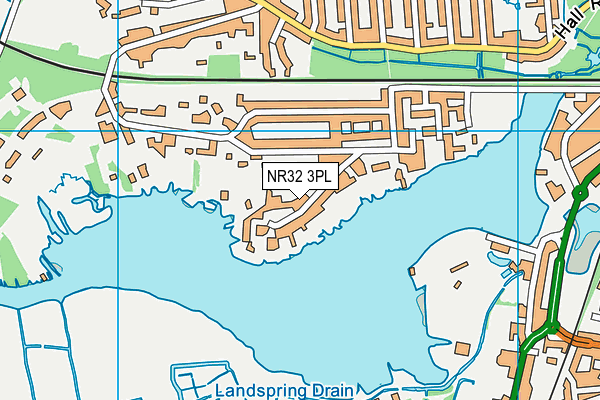 NR32 3PL map - OS VectorMap District (Ordnance Survey)
