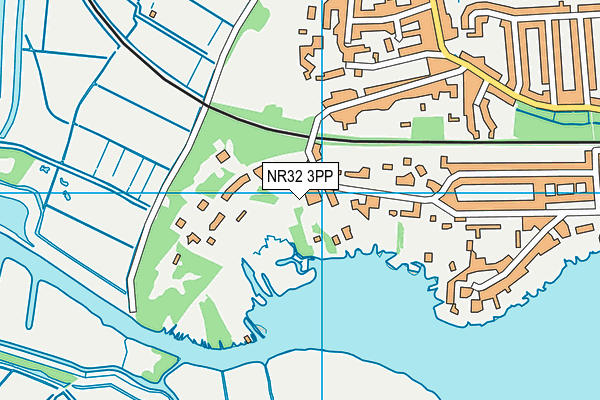 NR32 3PP map - OS VectorMap District (Ordnance Survey)