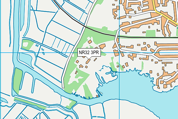 NR32 3PR map - OS VectorMap District (Ordnance Survey)