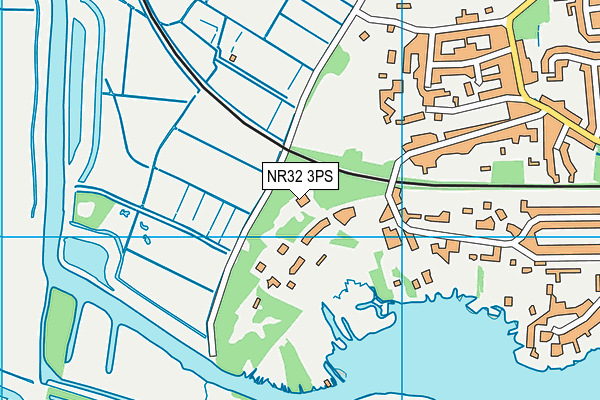 NR32 3PS map - OS VectorMap District (Ordnance Survey)