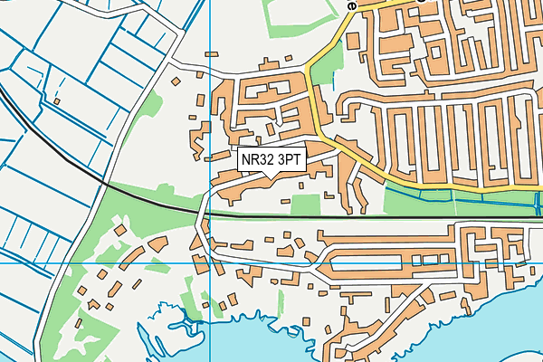 NR32 3PT map - OS VectorMap District (Ordnance Survey)